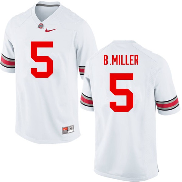 Ohio State Buckeyes #5 Braxton Miller Men Embroidery Jersey White OSU87550